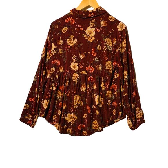 Torrid babydoll silhouette floral print top size m - Picture 2 of 9